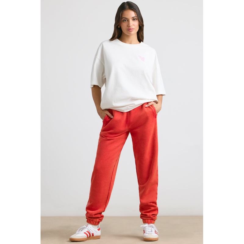 Oversized Joggers in Red