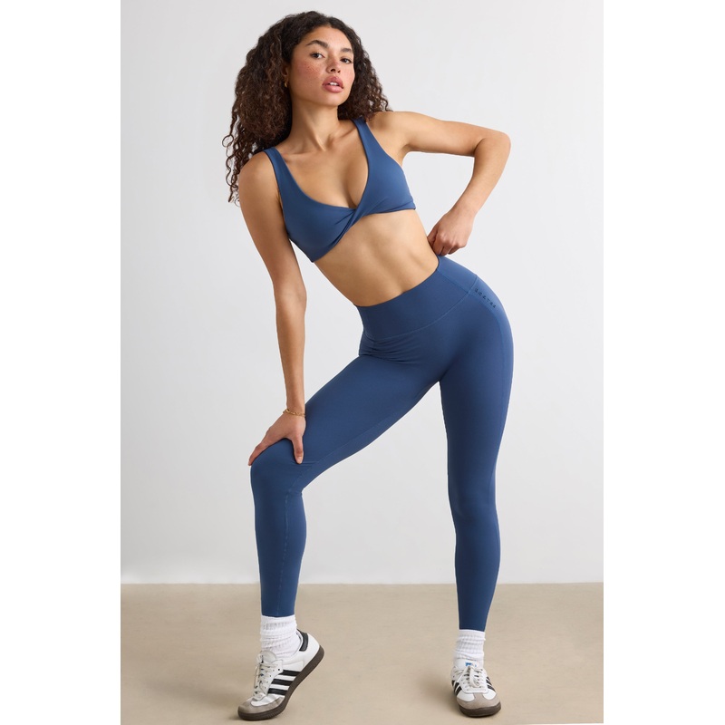 Soft Active High Waist Leggings in Washed Navy