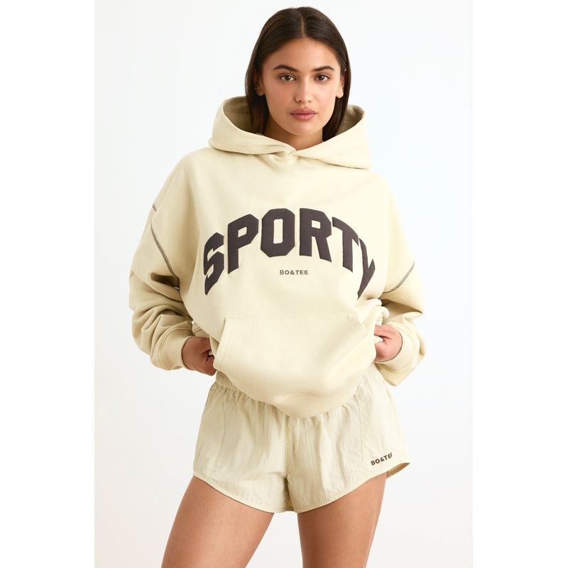 Oversized Hoodie in Bone