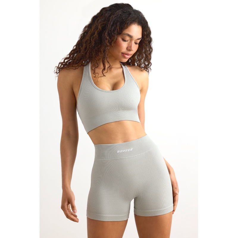 FlexiRib Mini Shorts in Grey