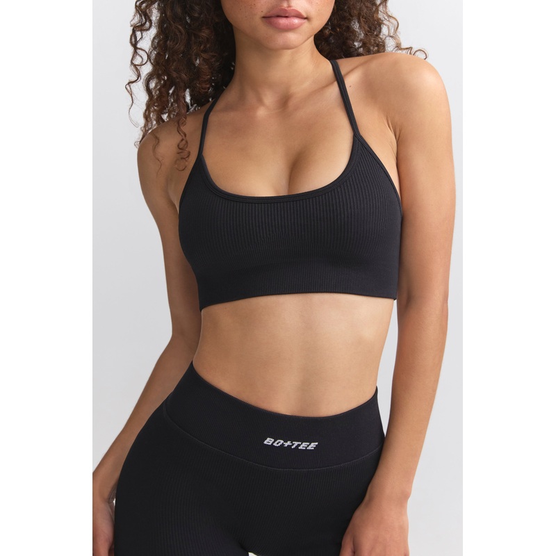 FlexiRib Y-Back Sports Bra in Black