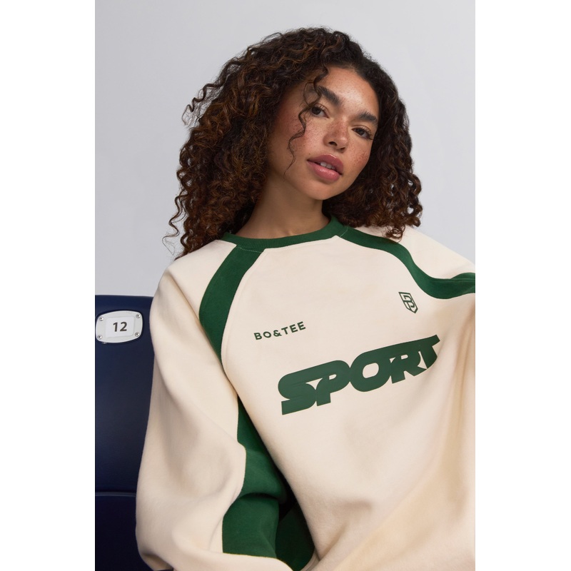 Oversized Colourblock Sweatshirt in Marble
