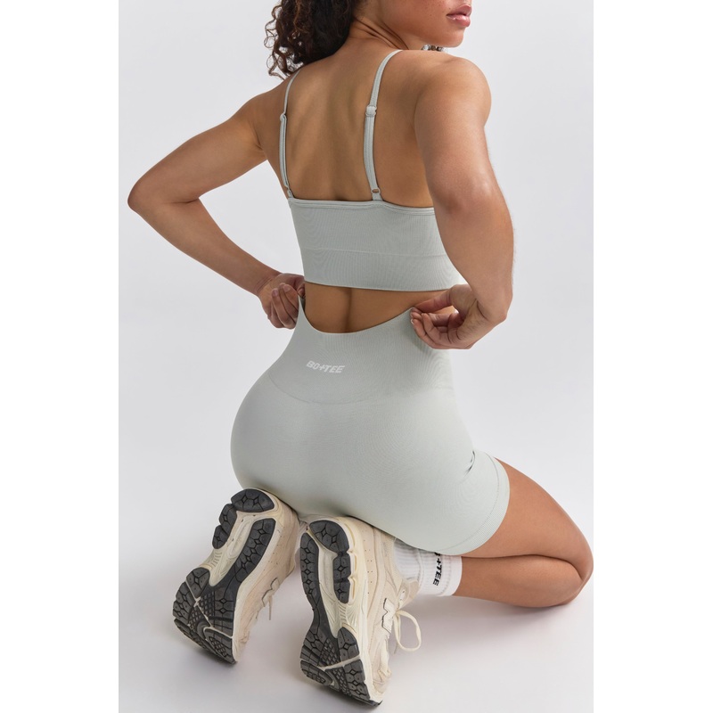 Super Sculpt Seamless Mini Shorts in Fog