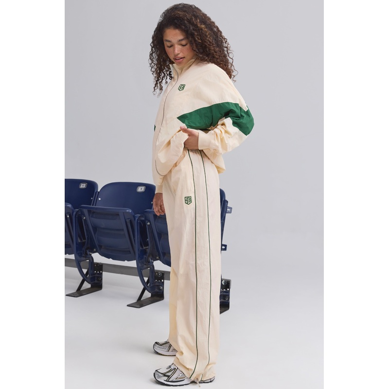 Wide-Leg Track Pants in Marble