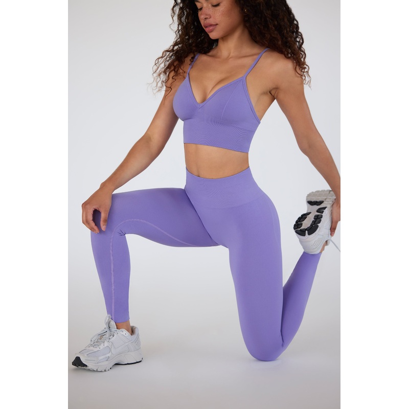 Define Luxe High-Waist Leggings in Purple