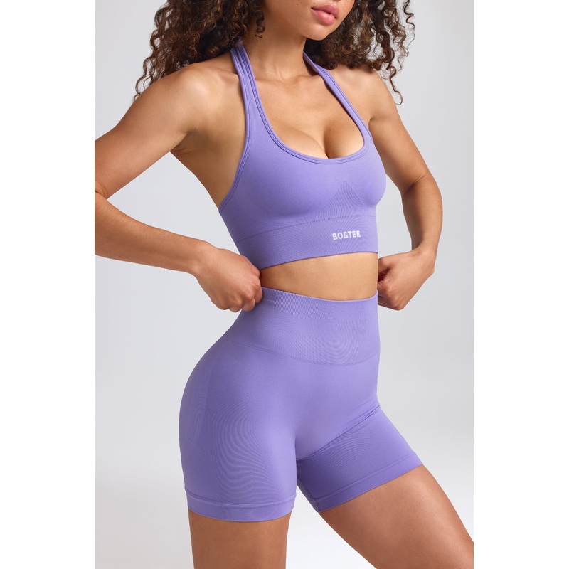 Define Luxe Mini Shorts in Purple