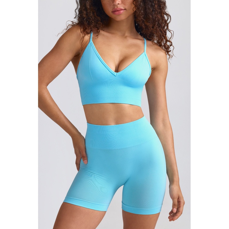 Define Luxe Mini Shorts in Sky Blue