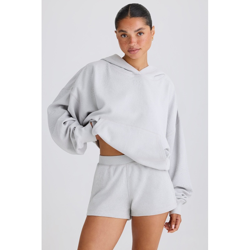 Elasticated Shorts in Pacific Grey