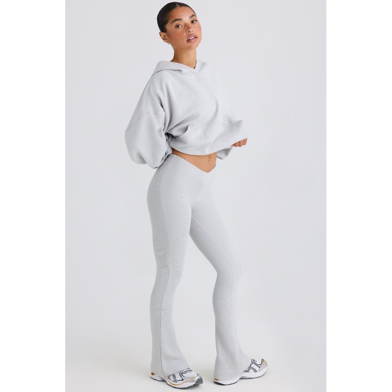 Flared Trousers in Pacific Grey