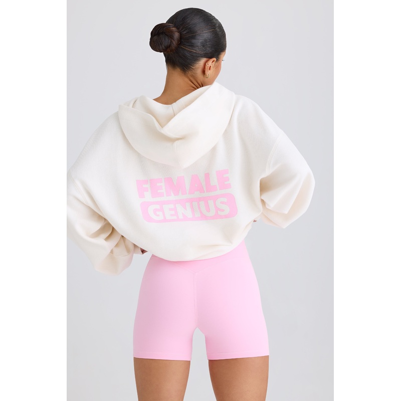 Graphic-Print Hoodie in White