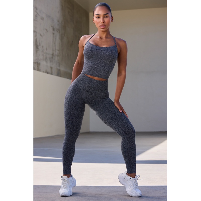 Petite Super Sculpt Seamless Leggings in Marl Black