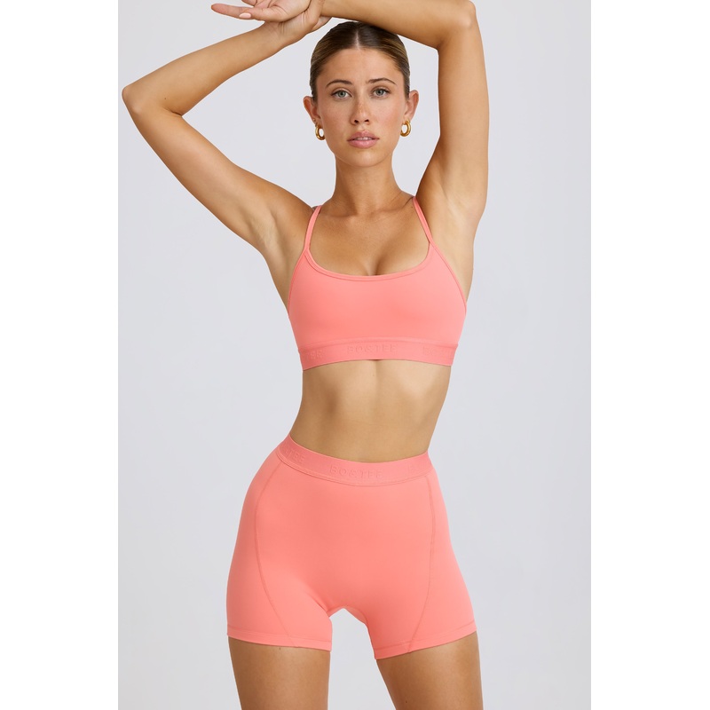 Soft Active Mini Shorts in Coral