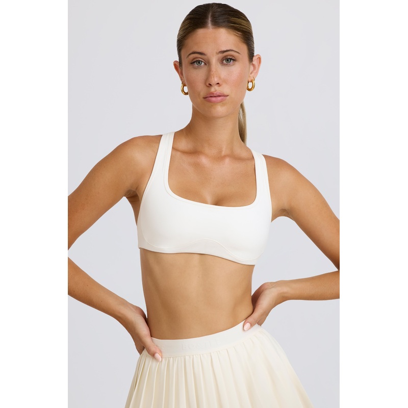 Soft Active Sports Bra in White