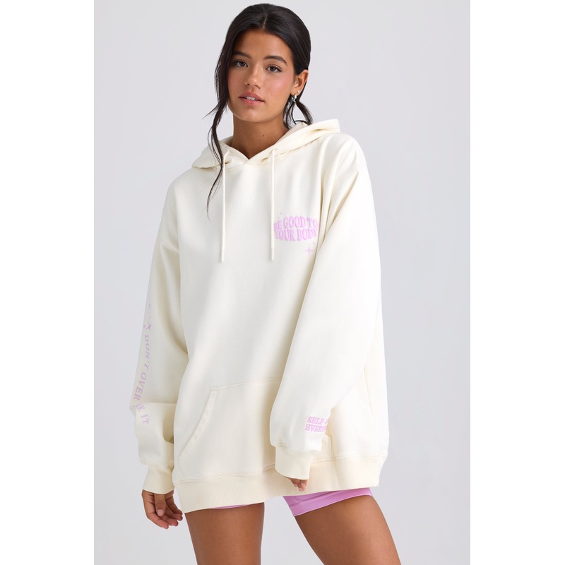 Oversized Hoodie in Eggshell