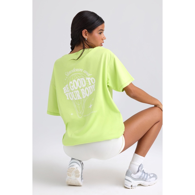 Oversized Short-Sleeve T-Shirt in Key Lime