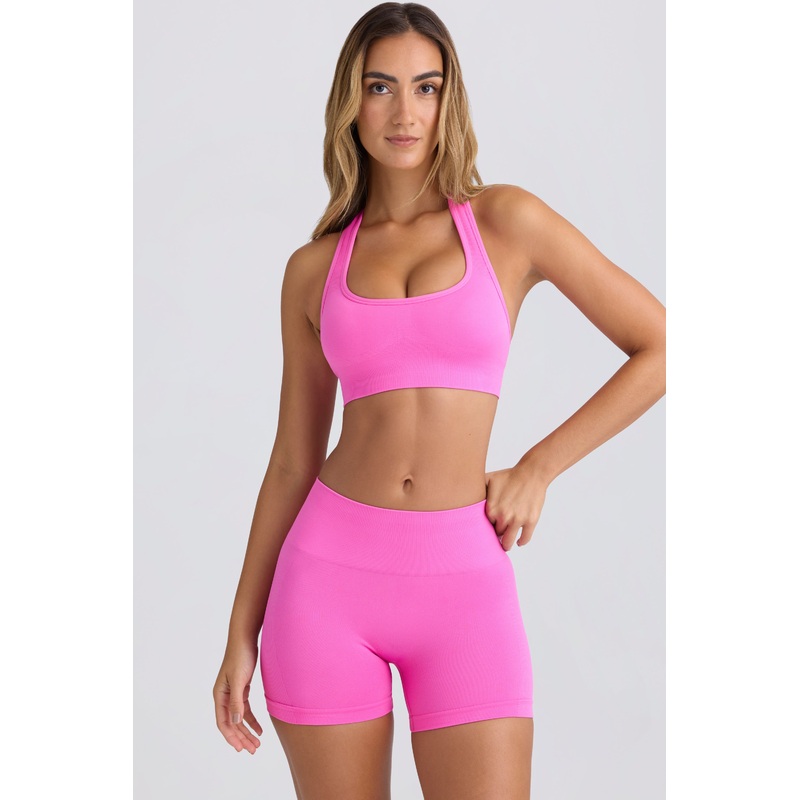 Super Sculpt Seamless High-Waist Mini Shorts in Sugar Pink
