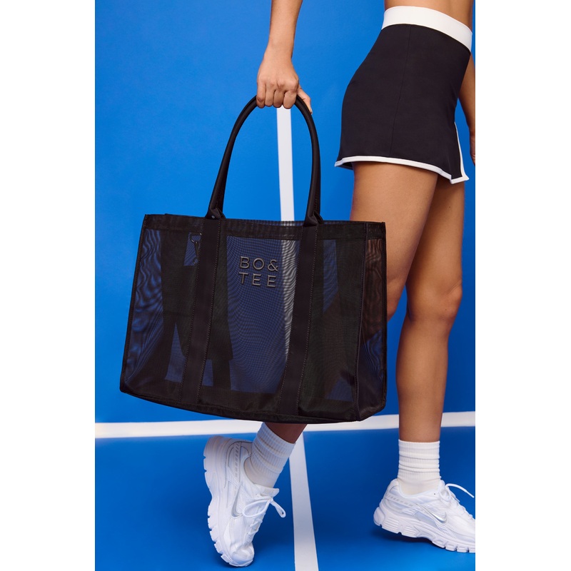 Mesh Tote Bag in Black