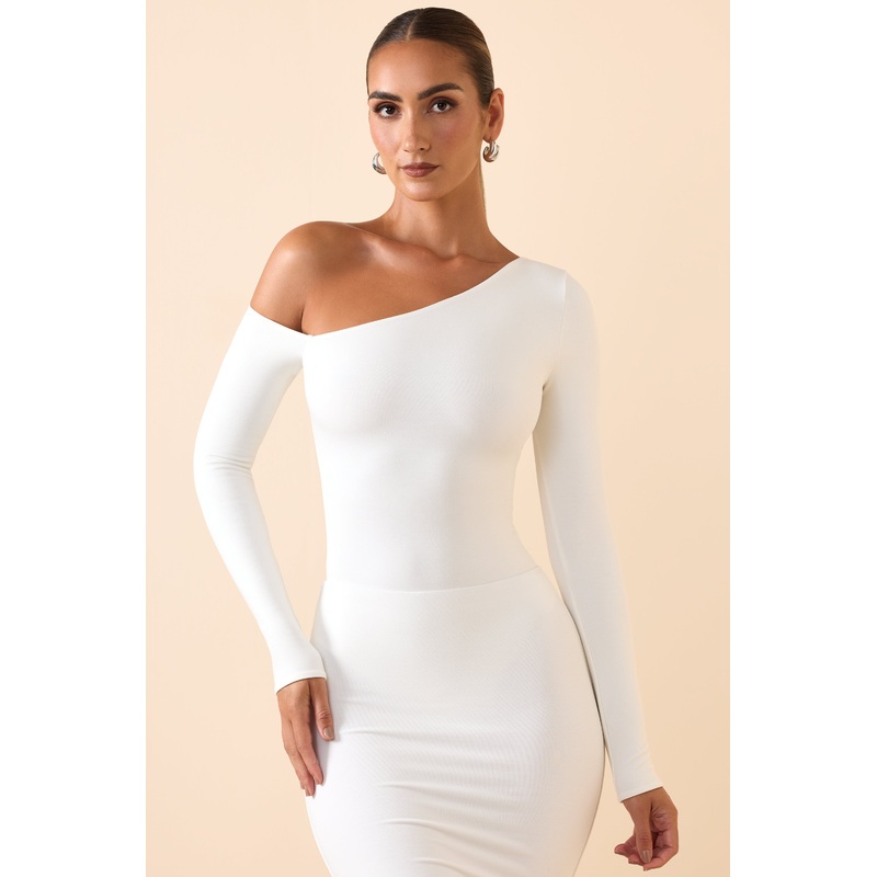 Modal Off-Shoulder Bodysuit in White