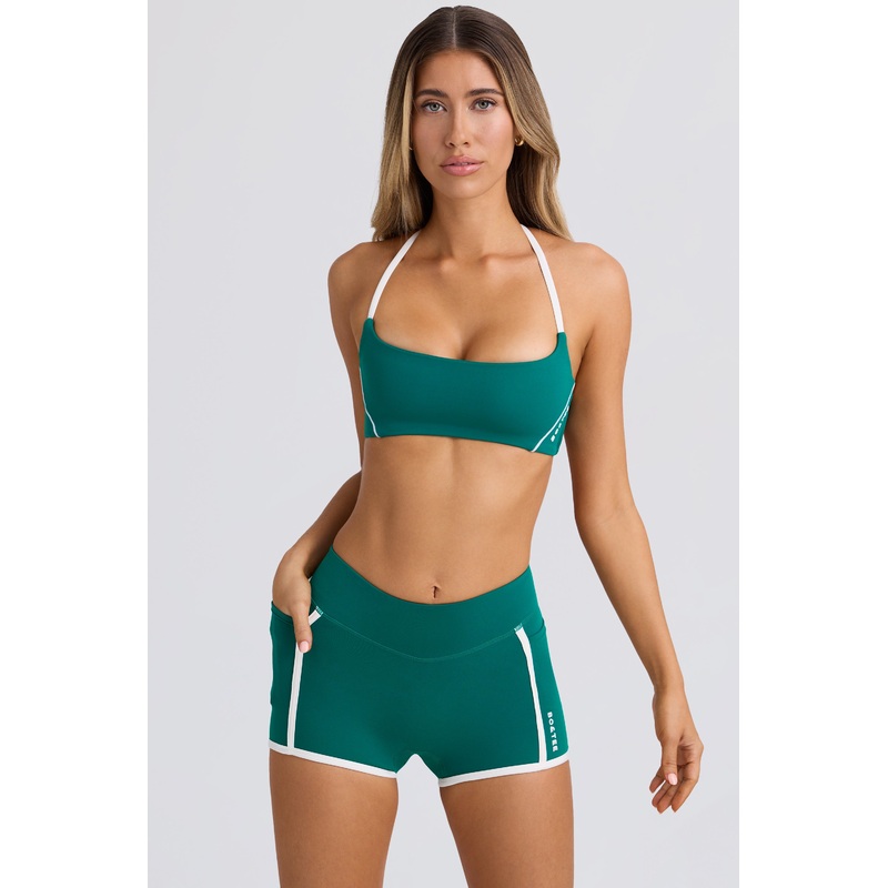 Soft Active Mini Shorts in Varsity Green