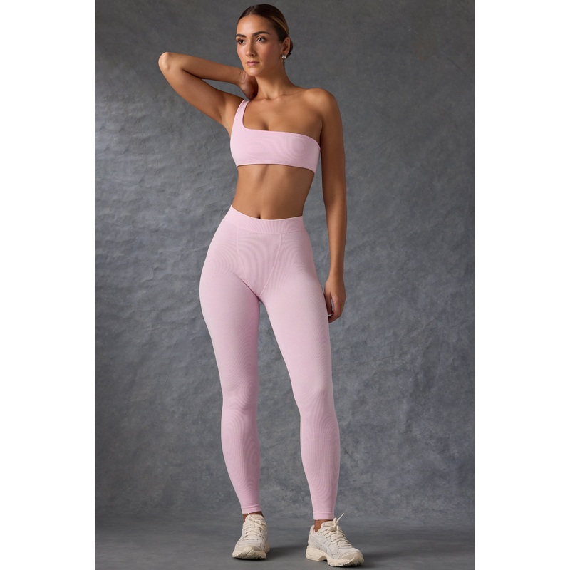 Seamless Rib Leggings in Washed Ice Pink