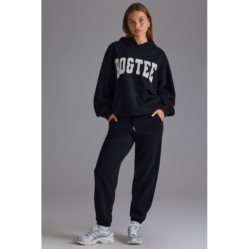 Tall Relaxed Mid-Rise Joggers in Black