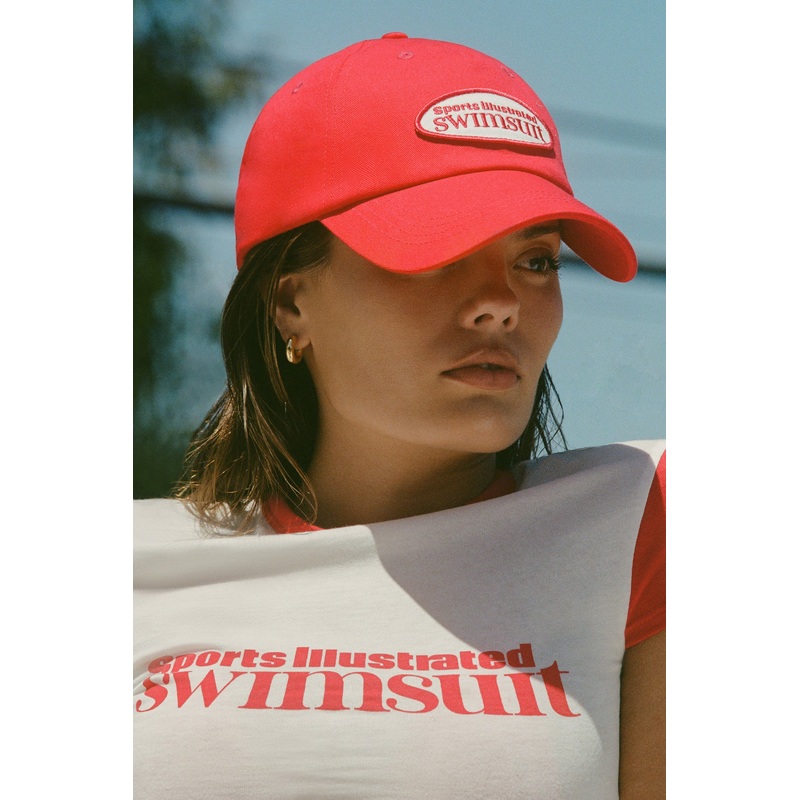 Logo Baseball Cap in Fiery Red