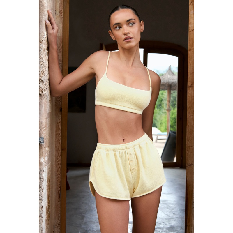 Square-Neck Bralette in Lemon