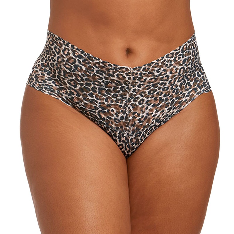Hanky Panky Plus Size Printed Retro Lace Thong (PR9K1926X) – Classic Leopard