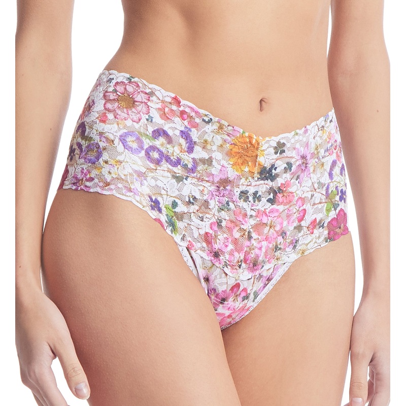 Hanky Panky Printed Retro Lace Thong (PR9K1926) – Pressed Bouquet