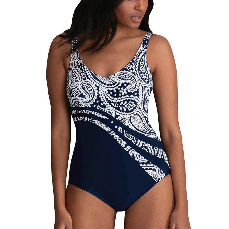 Anita Paisley Passion Luella Slimming One Piece Swimsuit (7370) – Dark Blue
