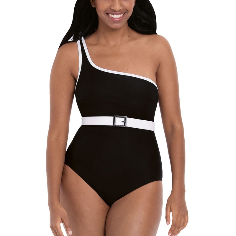 Anita Pure Graphics Noelia One Shoulder One Piece Swimsuit (7215) – Black