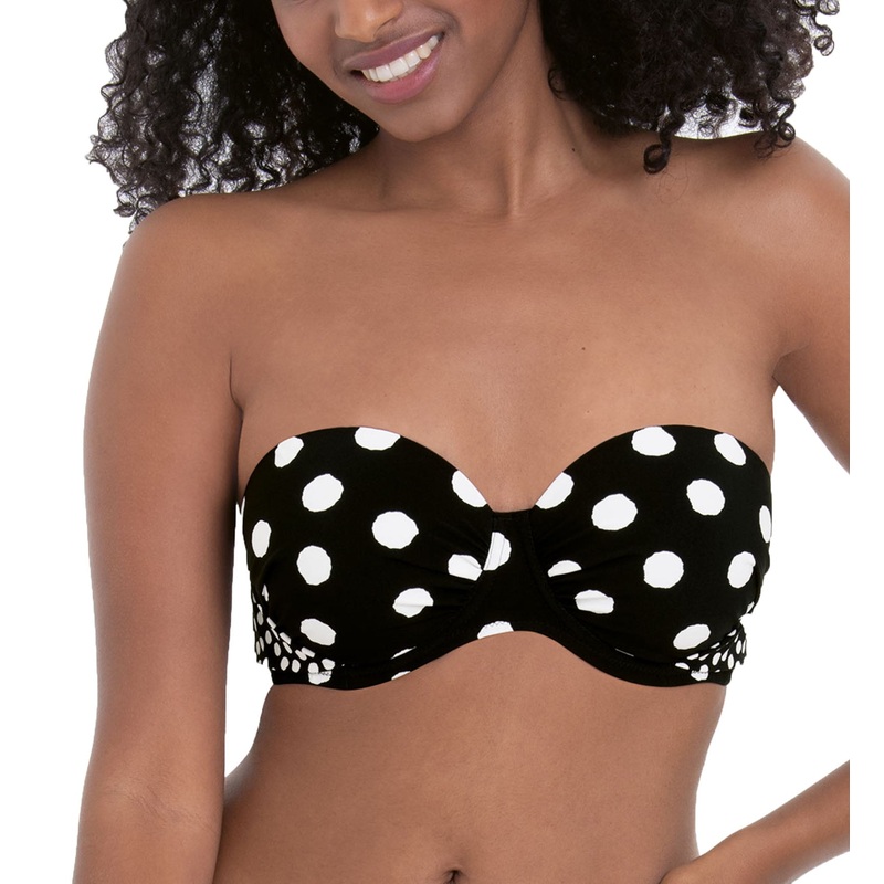 Anita Summer Dot Catalina Molded Underwire Bikini Top (8800-1) – Black/White
