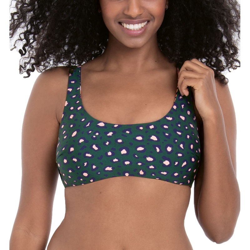 Anita Tropical Sunset Wika Reversible Scoop Neck Bikini Top (8714-1) – Deep Lagoon