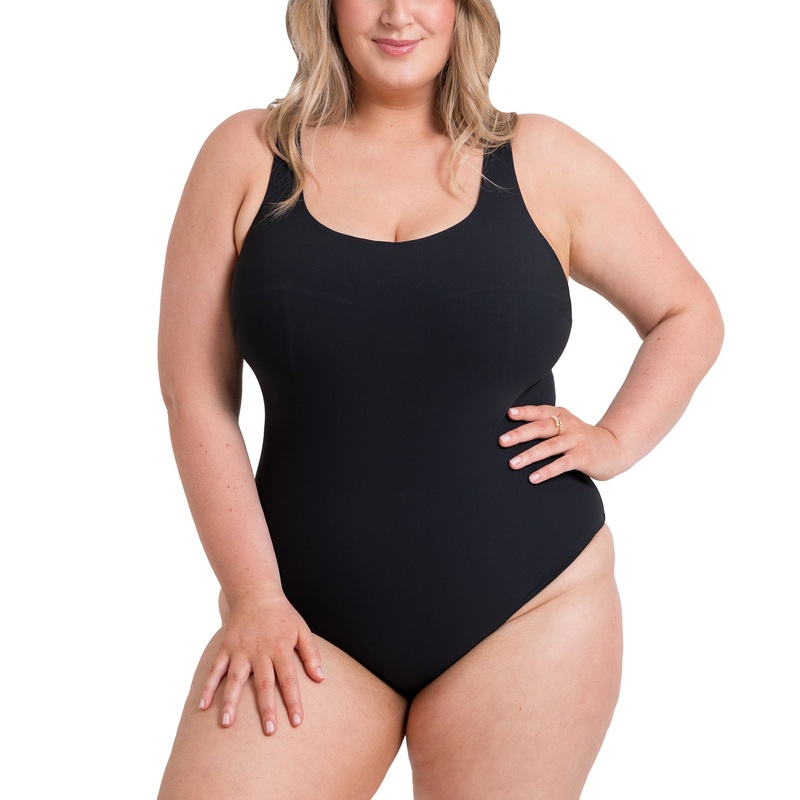 Curvy Kate Deep Dive Non-Wired Swimsuit (CS028606) – Black