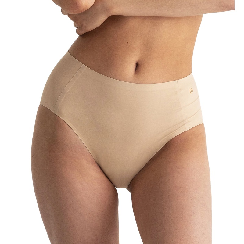Evelyn & Bobbie High-Waisted Retro Bikini Panty (1704) – Sand