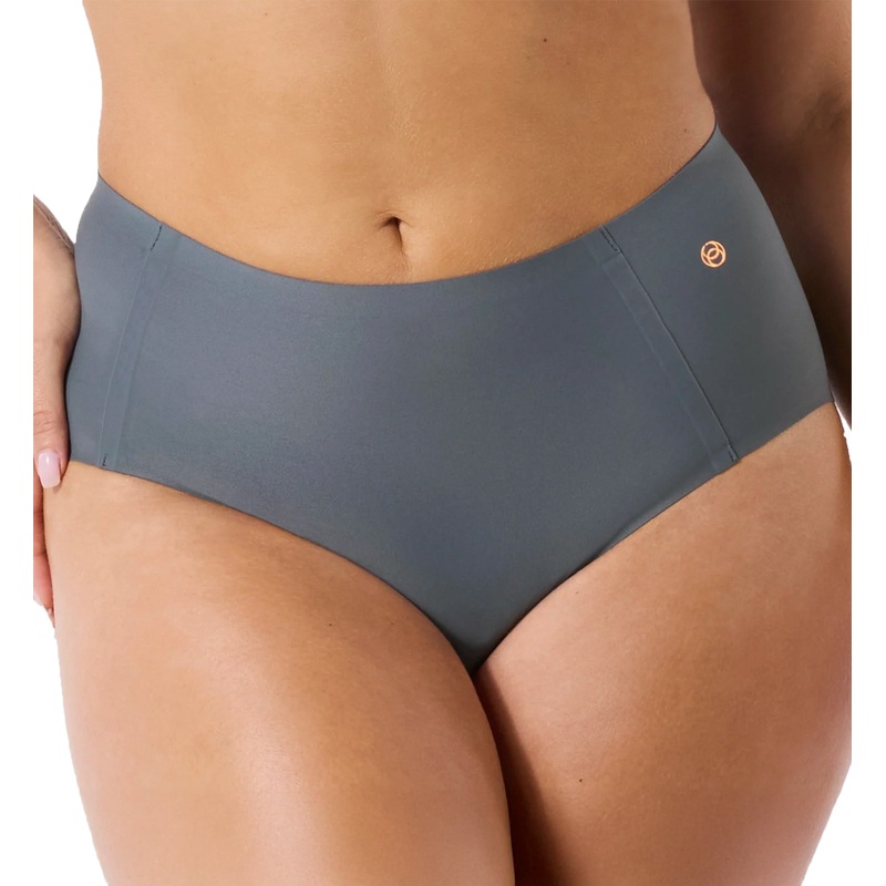 Evelyn & Bobbie High-Waisted Retro Bikini Panty (1704) – Slate Grey