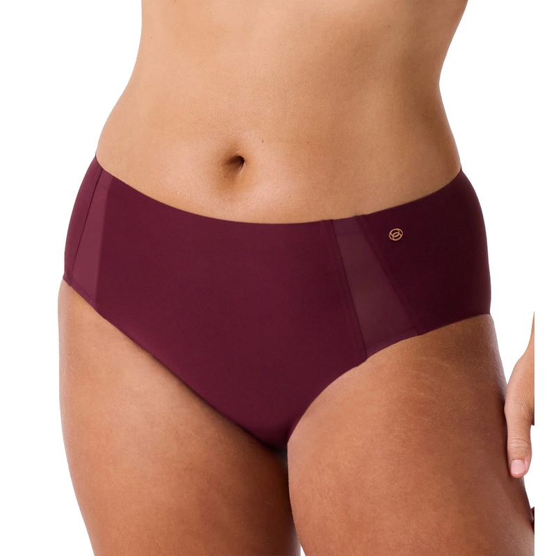 Evelyn & Bobbie Mesh High-Waisted Retro Bikini Panty (1870) – Berry Mesh