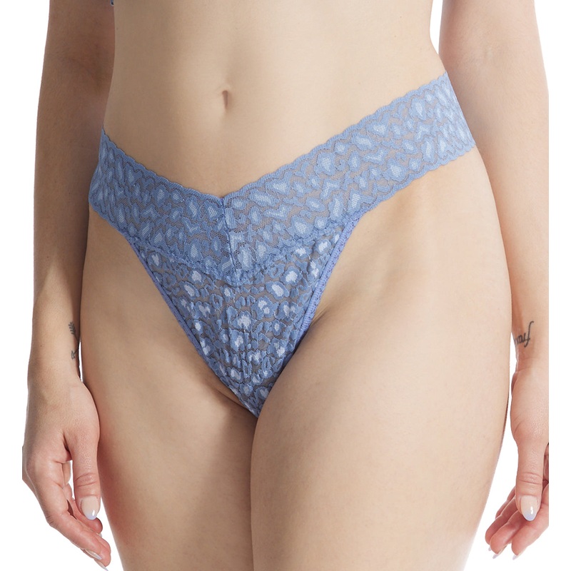 Hanky Panky Cross Dyed Leopard Original Rise Thong (7J1101P) – Stonewash/Serenity Blue