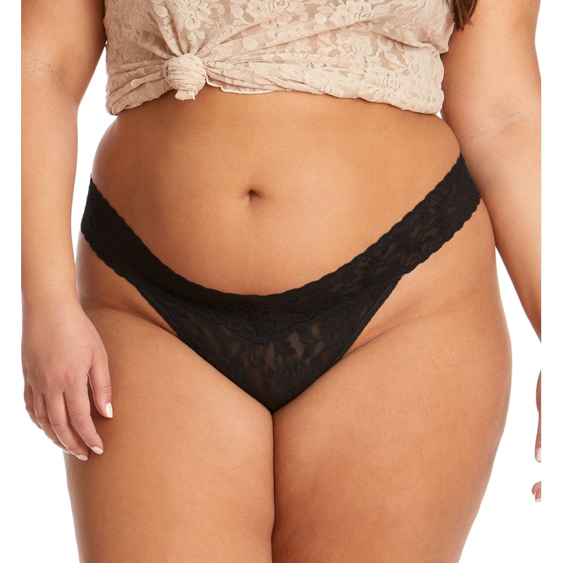 Hanky Panky Signature Lace Original Rise Thong PLUS (4811X) – Black