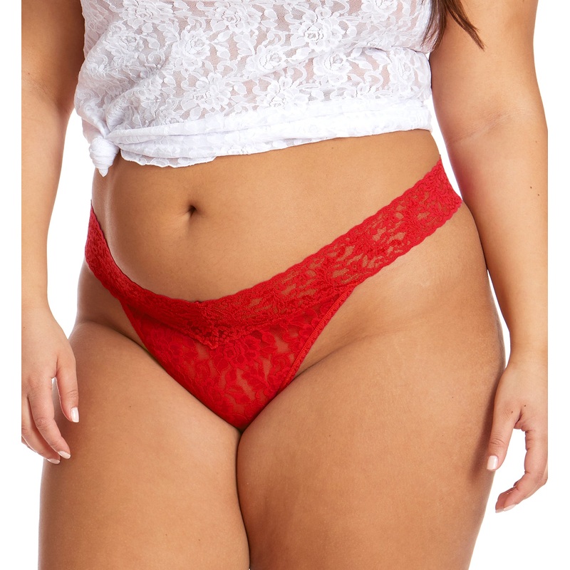 Hanky Panky Signature Lace Original Rise Thong PLUS (4811X) – Red