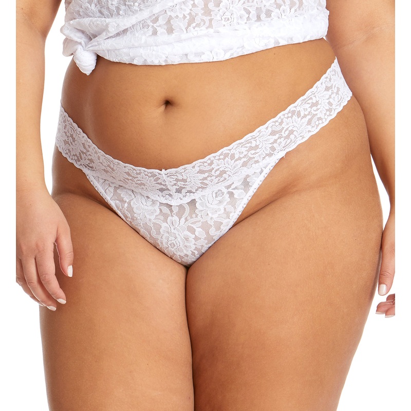 Hanky Panky Signature Lace Original Rise Thong PLUS (4811X) – White