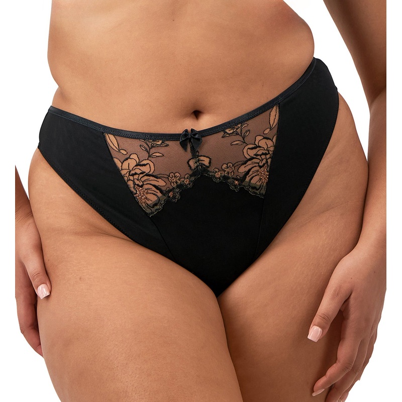 Elomi Teagan Thong (302670) – Black/Almond