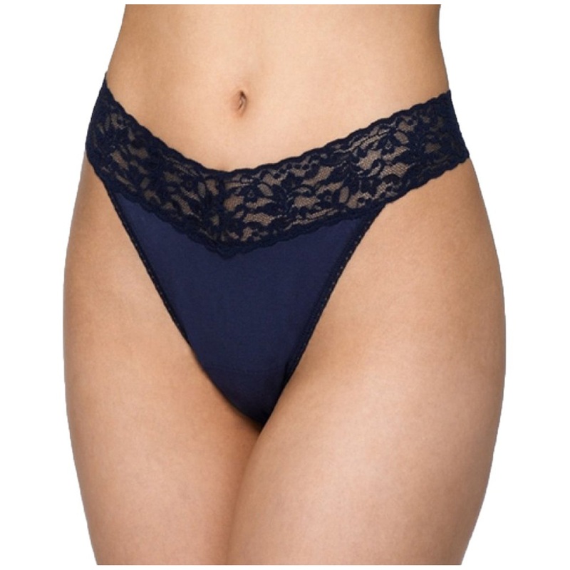 Hanky Panky Cotton Original Rise Thong (891801P) – Navy