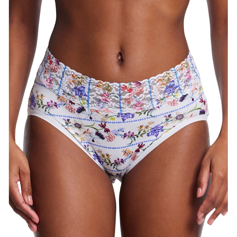 Hanky Panky Supima Cotton Printed French Brief with Lace (PR892461) – Flower Crown