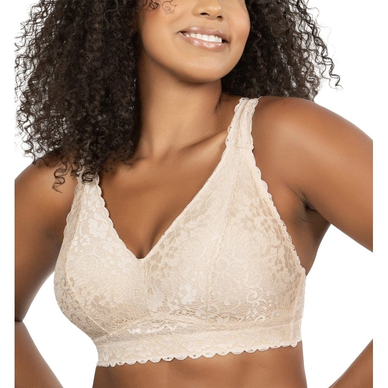 Parfait Adriana Banded Stretch Lace Wireless Bralette (P5482) – Bare