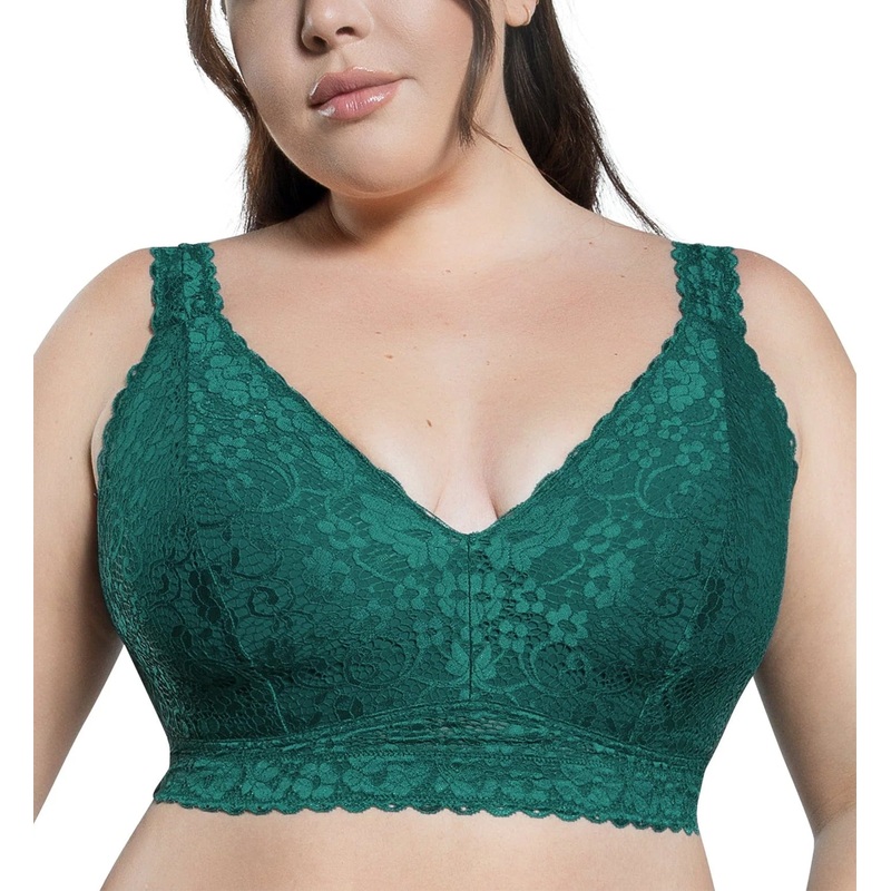 Parfait Adriana Banded Stretch Lace Wireless Bralette (P5482) – Emerald