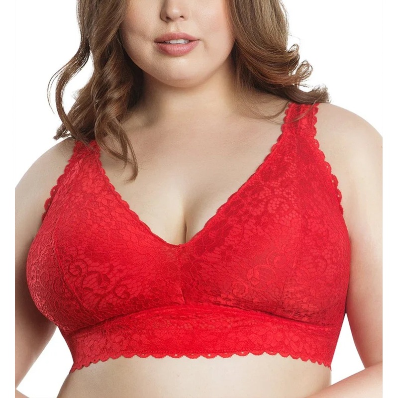 Parfait Adriana Banded Stretch Lace Wireless Bralette (P5482) – Racing Red