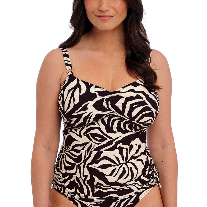 Fantasie Aruba Nights Underwire Adjustable Side Tankini (505351) – Black/Cream