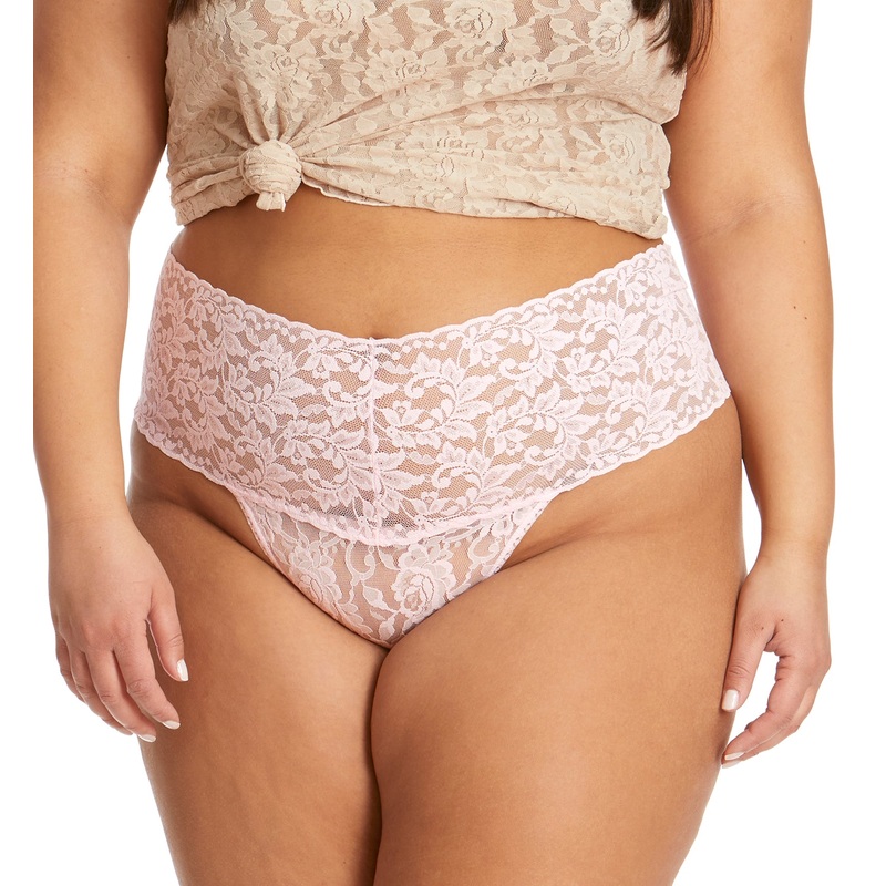 Hanky Panky Plus Size Retro Lace Thong (9K1926X) – Bliss Pink