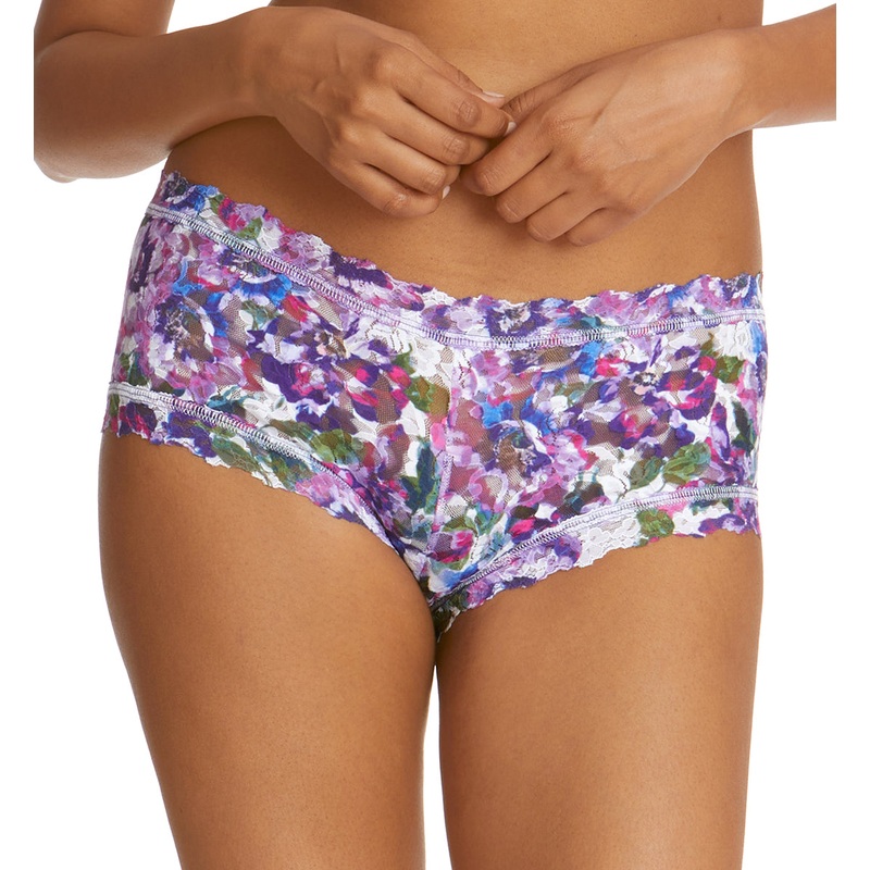 Hanky Panky Signature Lace Printed Boyshort (PR4812P) – Purple Pansy
